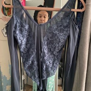 Blue lingerie bodysuit size Large